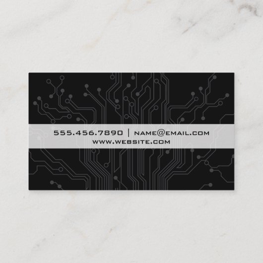 Technisch circuitbord | Bio Tech-logo Visitekaartje (Achterkant)