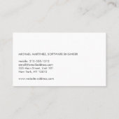 TECHNISCH COMPUTERLETTERTYPE ZWART VISITEKAARTJE (Achterkant)