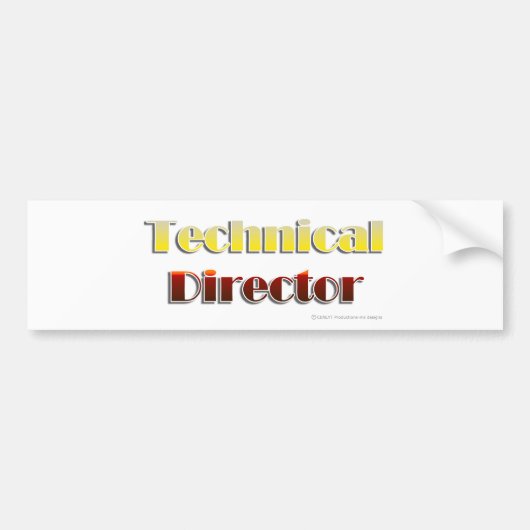 Technisch directeur (alleen tekst) bumpersticker (Voorkant)
