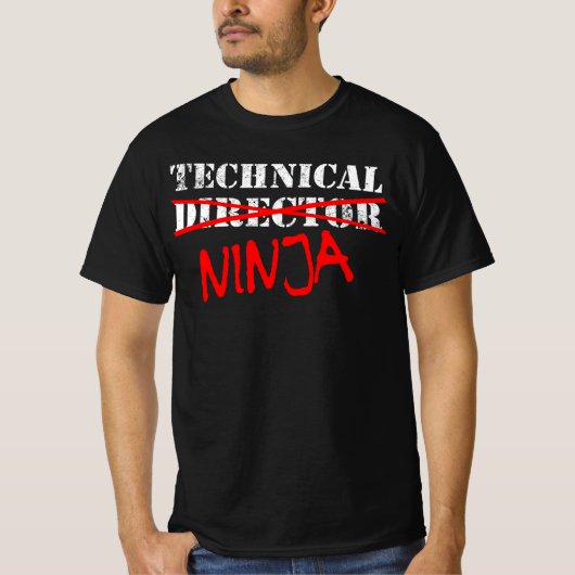 Technisch directeur Ninja Theater Backstage Crew T-shirt (Voorkant)