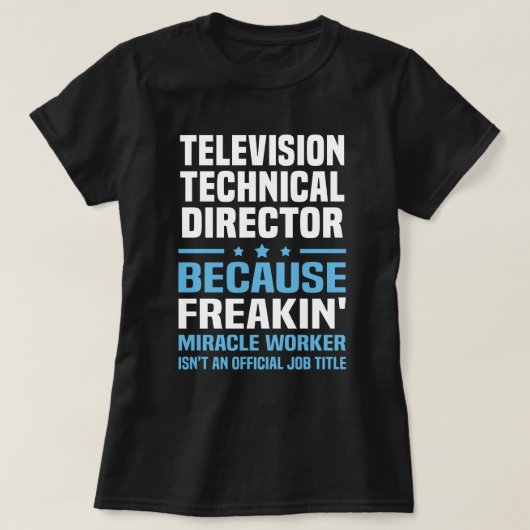 technisch directeur televisie t-shirt (Design voorkant)