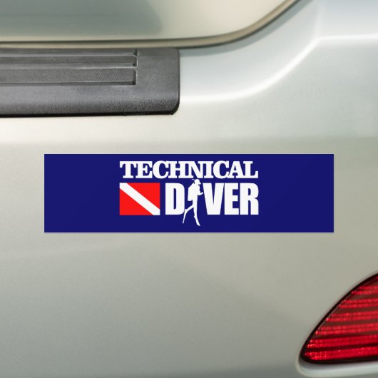 Technisch duiker 2 bumpersticker (Op auto)