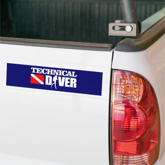 Technisch duiker 2 bumpersticker (Op Truck)