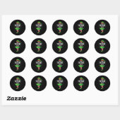 Technisch Elf Kerst Meisjes Vrouwen Elf Squad Kers Ronde Sticker (Vel)