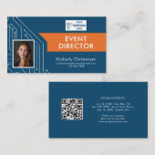 Technisch evenementendirecteur Aangepaste kleuren  Visitekaartje (Voorkant / Achterkant)
