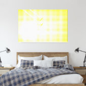 Technisch geel Halftone Effect Plannen in de hemel Canvas Afdruk (Insitu (Slaapkamer))