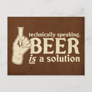 technisch gezien is bier een oplossing briefkaart