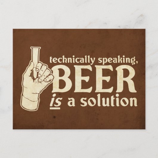 technisch gezien is bier een oplossing briefkaart (Voorkant)