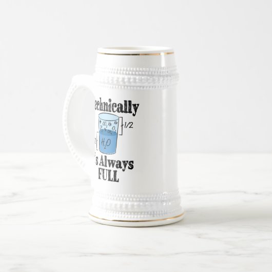 Technisch gezien is het altijd Full Funny Science Bierpul (Voorkant links)