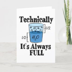 Technisch gezien is het altijd Full Funny Science Feestdagen Kaart