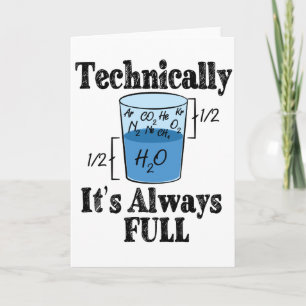 Technisch gezien is het altijd Full Funny Science Feestdagen Kaart