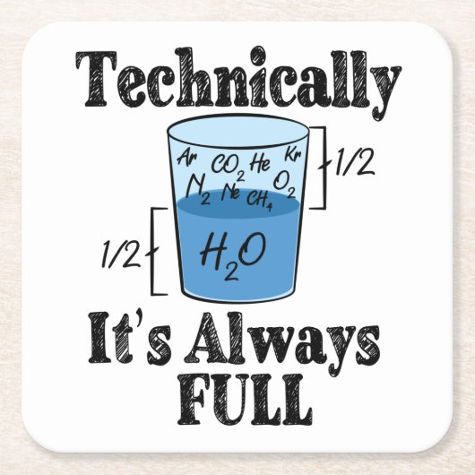 Technisch gezien is het altijd Full Funny Science Kartonnen Onderzetters (Voorkant)