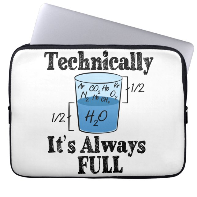Technisch gezien is het altijd Full Funny Science Laptop Sleeve (Voorkant)