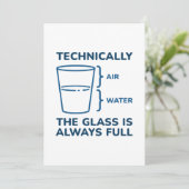 Technisch gezien is het glas altijd volledig bedankkaart (Staand voorkant)