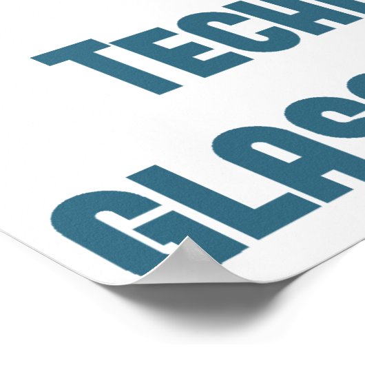 Technisch gezien is het glas altijd volledig poster (Hoek)