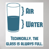 Technisch gezien is het glas altijd volledig
