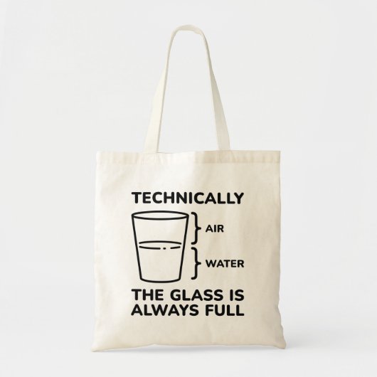 Technisch gezien is het glas altijd volledig tote bag (Voorkant)