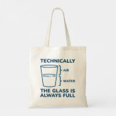 Technisch gezien is het glas altijd volledig tote bag (Achterkant)
