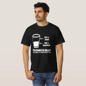 Technisch gezien is het glas helemaal vol grappig t-shirt (Voorkant volledig)