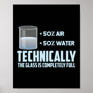 Technisch gezien is het glas volledig nerd chemisc poster