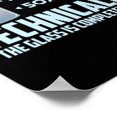 Technisch gezien is het glas volledig nerdchemie poster (Hoek)