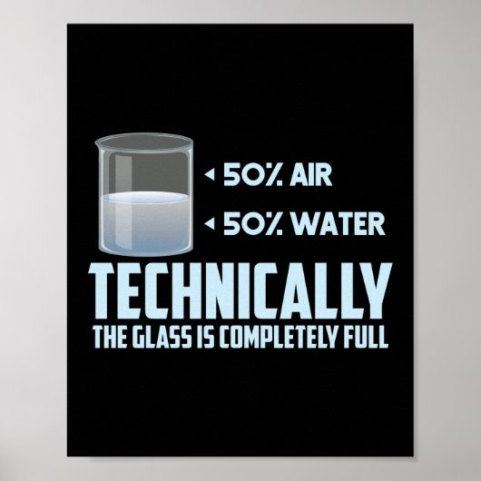Technisch gezien is het glas volledig nerdchemie poster (Voorkant)