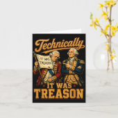 Technisch Gezien Was Verraad Grappige Founding Fat Kaart (Gele Bloem)