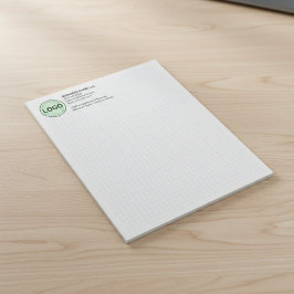 Technisch grafiekblok met bedrijfslogo notitieblok