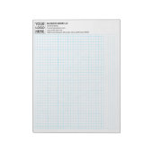 Technisch Grafiekpapier met Bedrijfslogo Notitieblok (Linkerzijde)