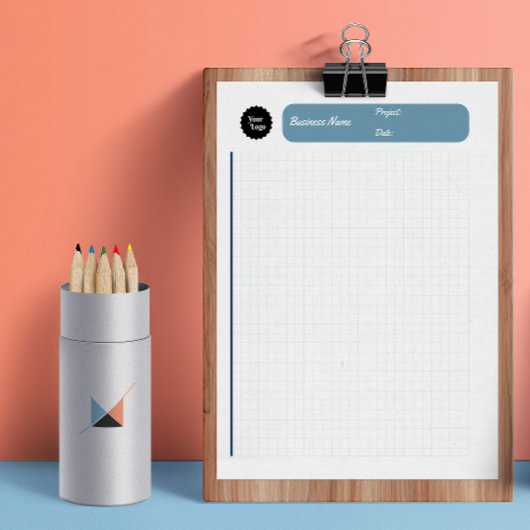 Technisch Grafiekpapier Ruitjespapier 8mm Blauw Notitieblok