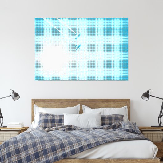 Technisch Halftone-effect-installaties in de lucht Canvas Afdruk (Insitu (Slaapkamer))