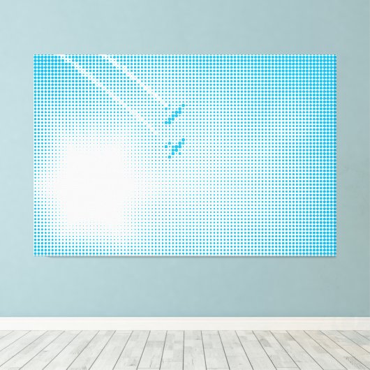 Technisch Halftone-effect-installaties in de lucht Canvas Afdruk (Insitu (Houten vloer))