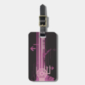 Technisch halftoonpatroon bagagelabel (Voorkant verticaal)