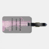 Technisch halftoonpatroon bagagelabel (Achterkant horizontaal)