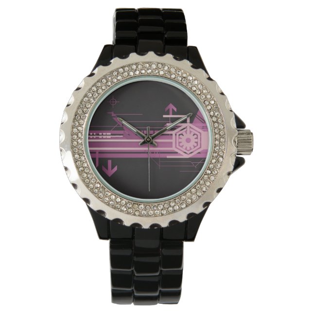 Technisch halftoonpatroon horloge (Voorkant)