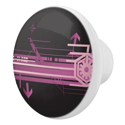 Technisch halftoonpatroon keramische knop (Rechts)