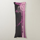 Technisch halftoonpatroon lichaamskussen (Voorkant Verticaal)