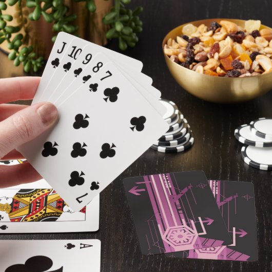 Technisch halftoonpatroon pokerkaarten (Insitu)