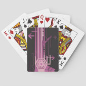 Technisch halftoonpatroon pokerkaarten (Achterkant)