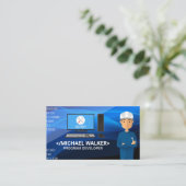 technisch ingenieur | computersoftwarecode visitekaartje (Staand voorkant)