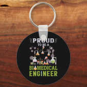 Technisch ingenieur die een biomedisch ingenieur w sleutelhanger (Voorkant)