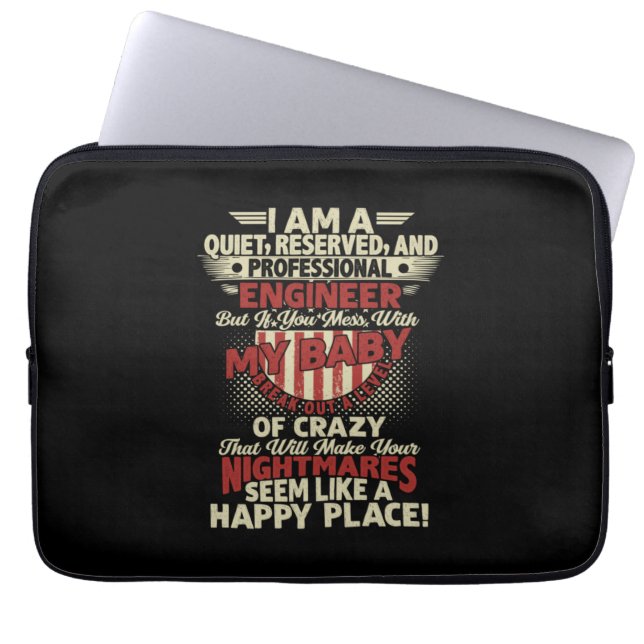 Technisch Kunstprofessioneel Ingenieur Laptop Sleeve (Voorkant)