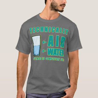 Technisch lucht en water t-shirt