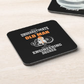 Technisch oud Man met een technische graad Bier Onderzetter (Linkerzijde)