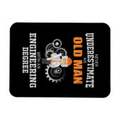 Technisch oud Man met een technische graad Magneet (Horizontaal)
