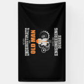Technisch oud Man met een technische graad Spandoek (Verticaal)