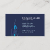 Technisch patroon in blauw II Visitekaartje (Achterkant)