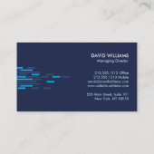 Technisch patroon in blauw visitekaartje (Achterkant)