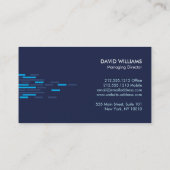 Technisch patroon in blauw visitekaartje (Achterkant)