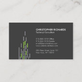 Technisch patroon in grijs II Visitekaartje (Achterkant)